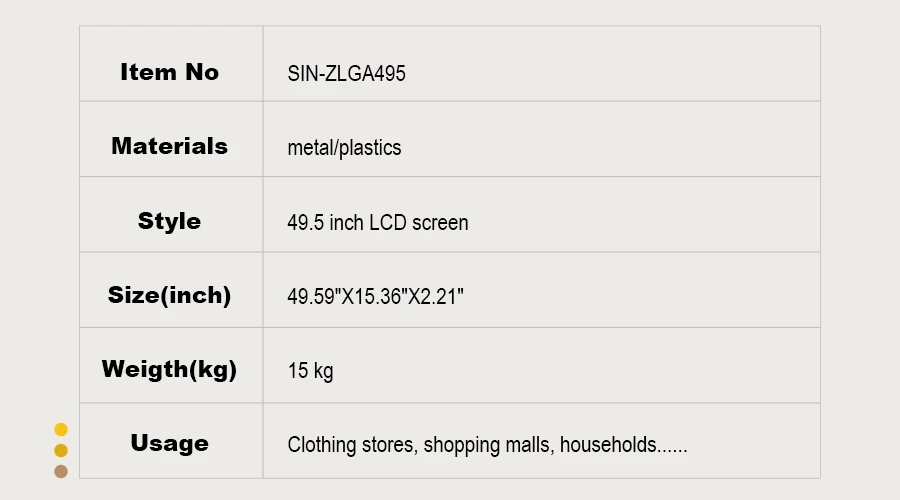 49.5 Inch Bar Display Digital Signage 49.5 Inch Bar Display Digital Signage